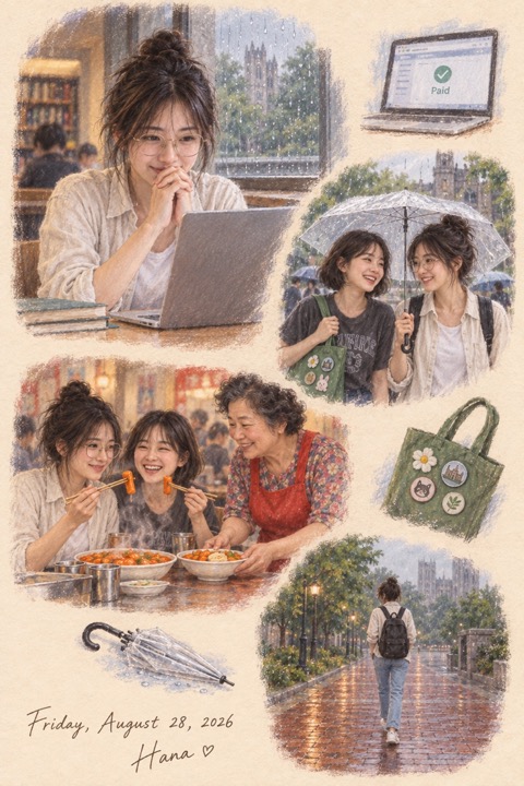 Hana's page from August 2026